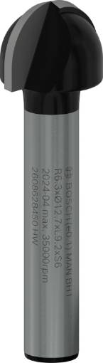 Õõnesfrees 6mm R1 6,3 mm, D 12,7 mm