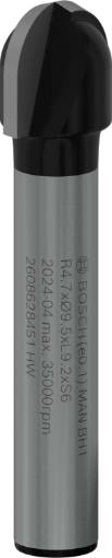 Õõnesfrees 6mm R1 4,7 mm, D 9,5 mm