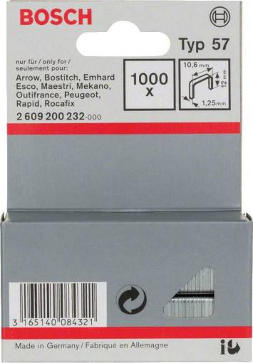 Klambrid 57 tüüp 10,6x12 mm, 1000 tk.