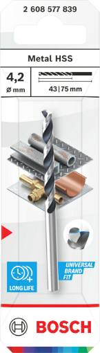 BOSCH metallipuur 4,2 x 43 x 75 mm , 1 tk.
