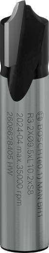 Mitmeprofilfrees HM R=3,2mm, l=11mm,kinn.8mm