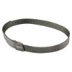 Trouser belt, metal free, grey, length 130 cm