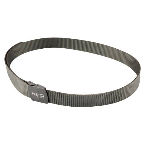 Trouser belt, metal free, grey, length 130 cm