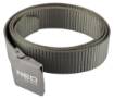 Trouser belt, metal free, grey, length 130 cm