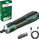 PushDrive cordless screwdriver with integrated 3.6V battery + 10-piece screw bit set