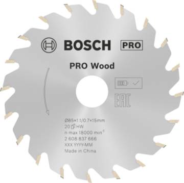 Standard for Wood 85x15x1.1/0.7x20T