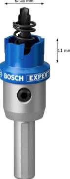 Expert hole saw Precision for Sheet Metal carbide 18 mm