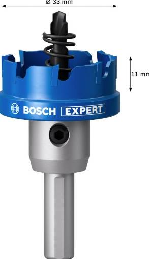 Expert hole saw Precision for Sheet Metal carbide 33 mm