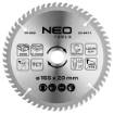 Saw blade, plunge-cutting, widia, 165 x 1.5 x 2.6 x 20 mm, 60 teeth