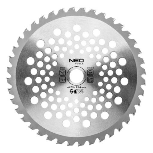 Petrol brushcutter blade, widia, 255 x 25.4 mm, 40 teeth, for brushcutting