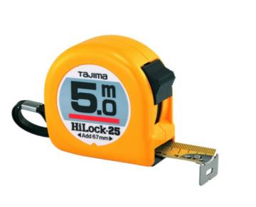 Measuring tape 5m/25mm yellow