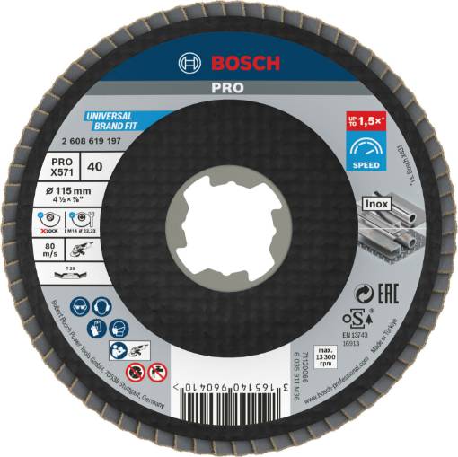 Lamellketas X-LOCK, X571 D 115 mm; K 40, nurgaga
