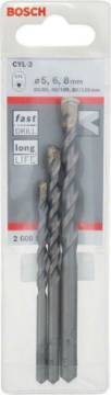 Betoonipuur kompl.5,6,8 m CYL-3 Silver Percussion