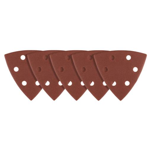 Sanding paper, velcro, iron 93 x 93 mm, P120, 5 pcs, with 6 holes