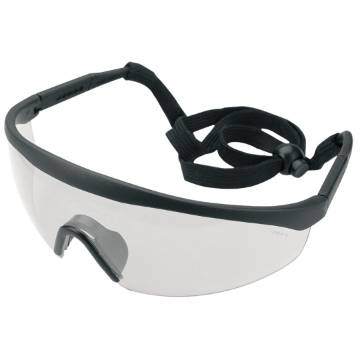 Safety glasses, white, adjustable temples, resistance class F