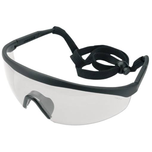 Safety glasses, white, adjustable temples, resistance class F