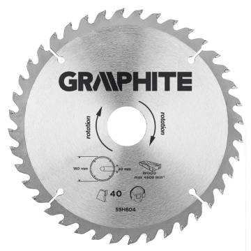 Circular saw blade, solid carbide, 180 x 30 mm, 40 teeth