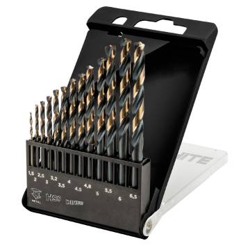 HSS-CNC twist drill, 124°, "Pro-Tec", 1.5 - 6.5 mm, set 13 pcs