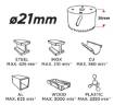 Bi-metal hole saw 21 mm