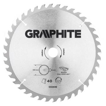 Circular saw blade, solid carbide, 300 x 30 mm, 40 teeth