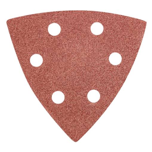 Delta sanding paper, velcro 93 x 93 mm, K80, 5 pcs, with holes