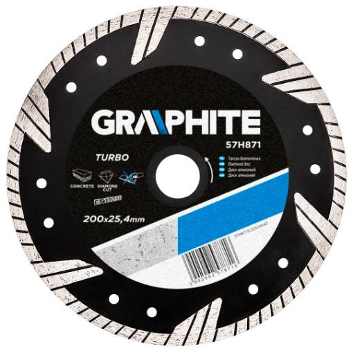 Diamond disc 200x25.4mm, Turbo