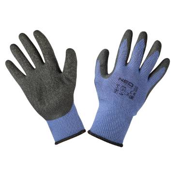 Work gloves, latex coated cotton with polyester, 2143X, size 9