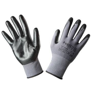 Work gloves, nitrile coated nylon, 4131X, size 10