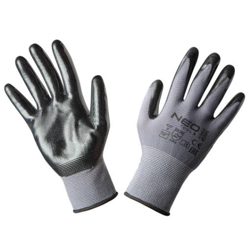 Work gloves, nitrile coated nylon, 4131X, size 10