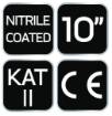 Work gloves, nitrile coated nylon, 4131X, size 10
