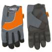 Work gloves, leather, PVC, 10"