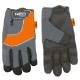 Work gloves, leather, PVC, 10"