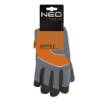 Work gloves, leather, PVC, 10"