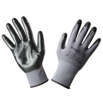 Work gloves, nitrile coated nylon, 4131X, size 8