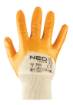 Work gloves, cotton, partially covered with nitrile, 4111X, size 8
