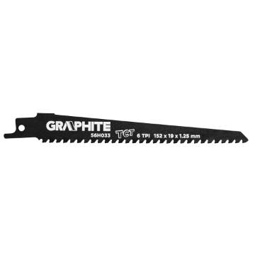 Blade for reciprocating saw, HM, 152 x 19 x 1.25 mm, 6 TPI