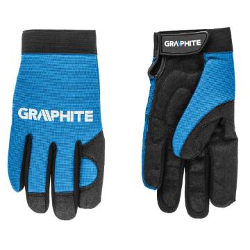 Work gloves 10", synthetic leather + stretch fabric