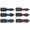 Impact bit PH1/2/3, PZ1/2/3 x 25 mm, 6 pcs