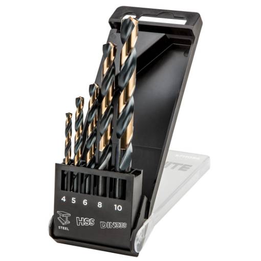 HSS-CNC twist drill, 124°, "Pro-Tec", 4.0 - 10.0 mm, set 5 pcs