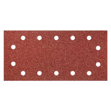 Sanding paper, velcro 115 x 230 mm, K40, 5 pcs, with holes