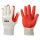 Work gloves, 65% cotton + 35% polyester rubber-coated, 10"
