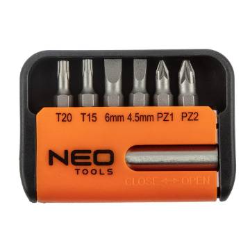 Screwdriver bits with holder, set 7 pcs