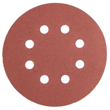 Velcro sanding discs 125 mm, K240, 5 pcs, with 8 holes
