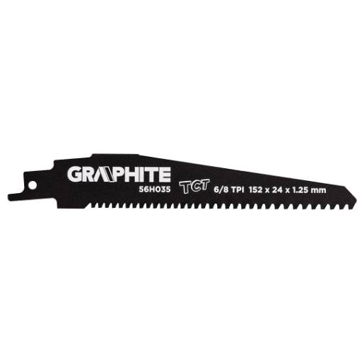 Blade for reciprocating saw, HM, 152 x 24 x 1.25 mm, 8/6 TPI
