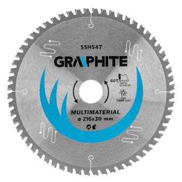 Circular saw blades with HM tips, 216 x 30 mm, 60 teeth, universal