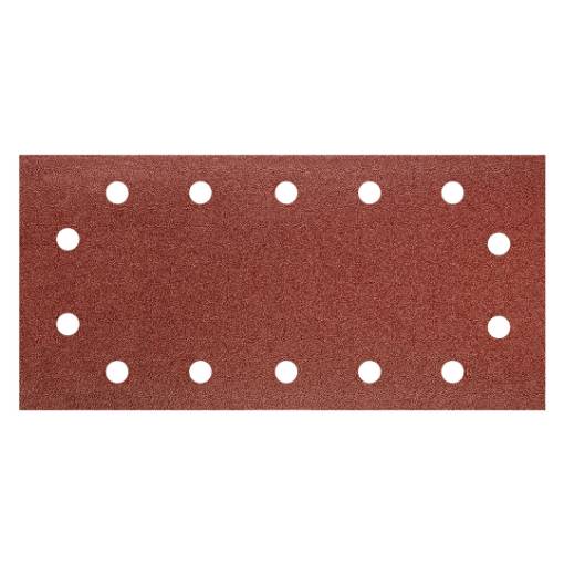 Sanding paper, velcro 115 x 230 mm, K80, 5 pcs, with holes
