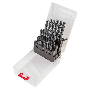HSS-G twist drill, 1.0 - 13.0 mm, set 25 pcs.