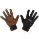 Work gloves, cotton and polyester, dotted, size 8