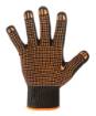 Work gloves, cotton and polyester, dotted, size 8