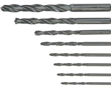 HSS twist drill set 8pcs, 3-10mm
